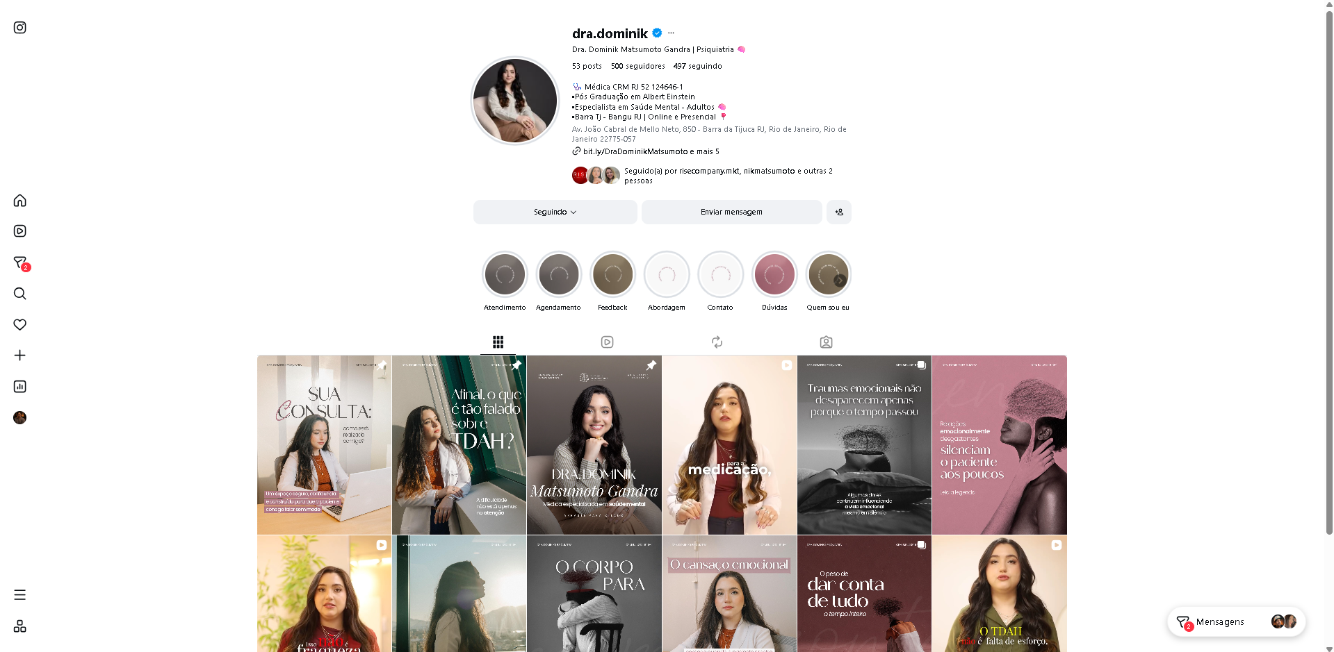Gerenciamento de Rede Sociais — projeto 1